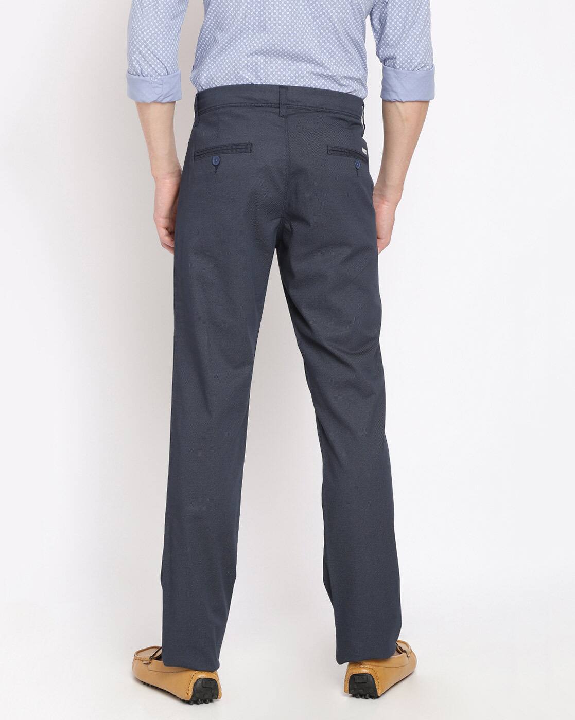 Slim Fit Flat-Front Trousers