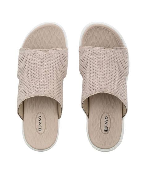 EL PASO Women Patterned Open-Toe Slides