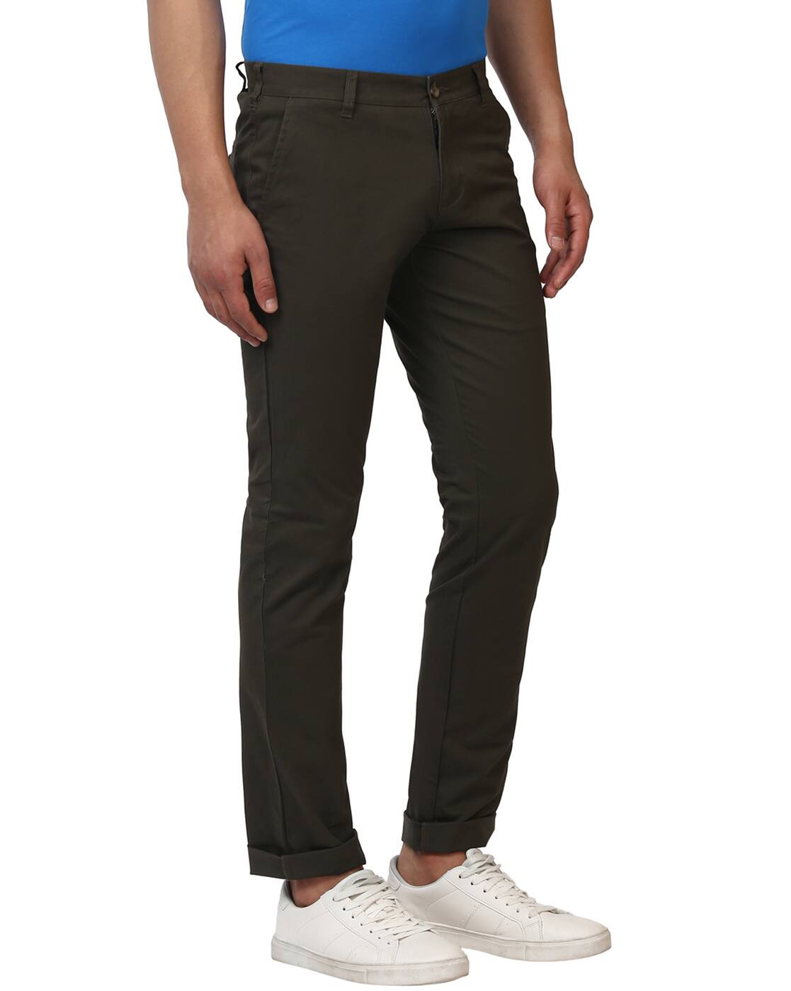 Tapered Flat-Front Trousers