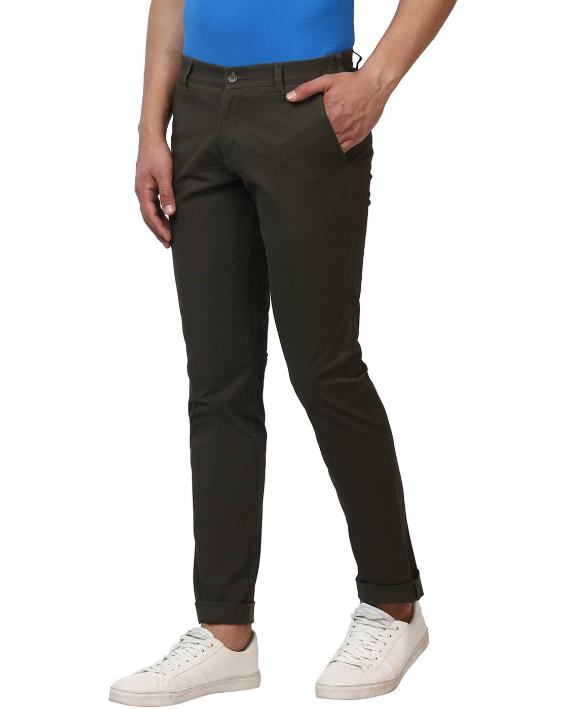 Tapered Flat-Front Trousers