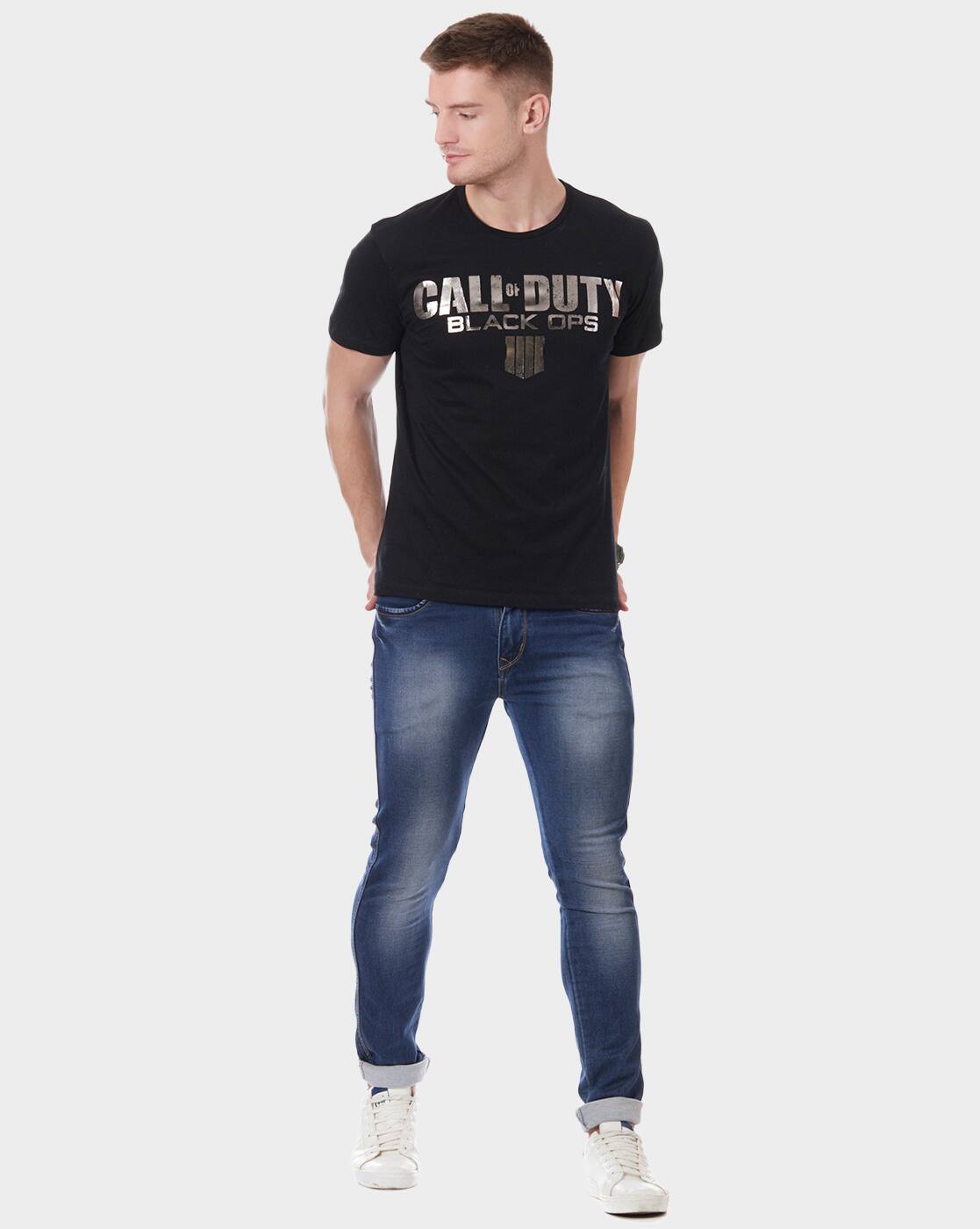 Typographic Print Crew- Neck T-shirt
