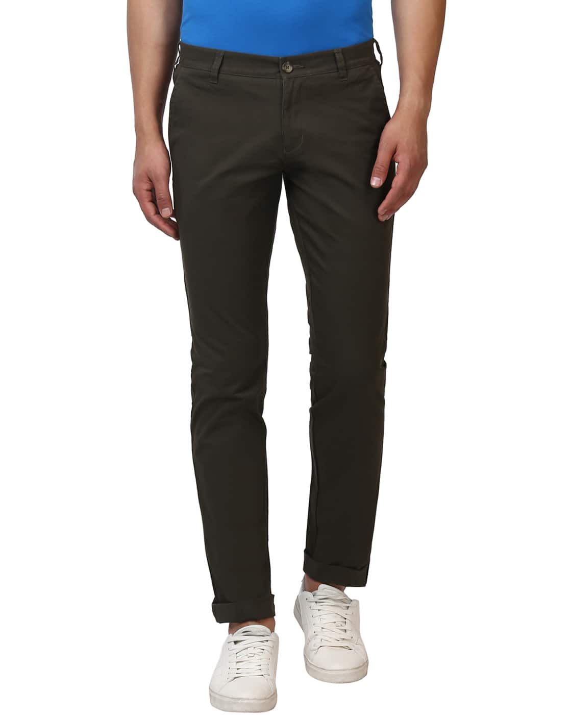 Tapered Flat-Front Trousers