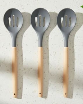 baskety Wooden Handle Silicone Spoon Spatula -picture-16