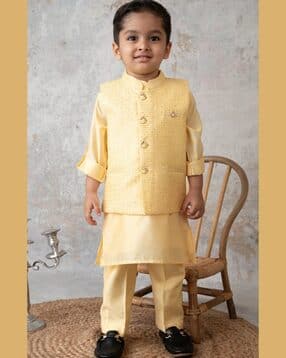 Boys Embellished Sherwani Set-image-10