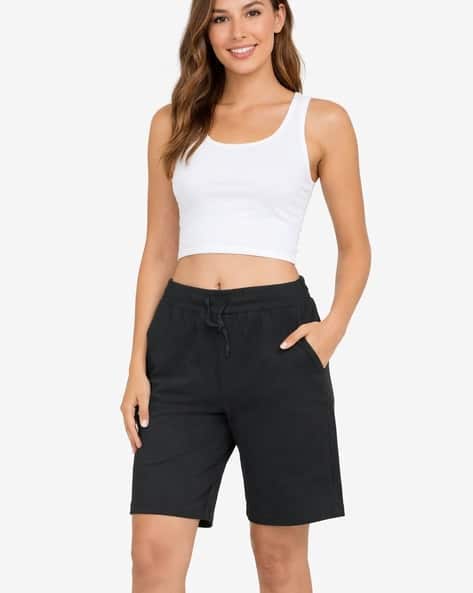 Nobarr Women Mid-Rise Cotton Shorts