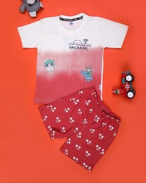 v-mart Graphic Print T-Shirt with Shorts Set-picture-16