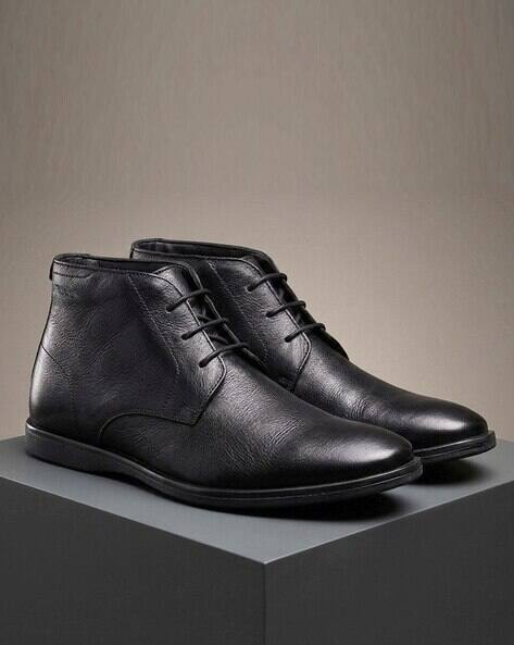 RUOSH Men Flat Lace Fastening with Leather Upper