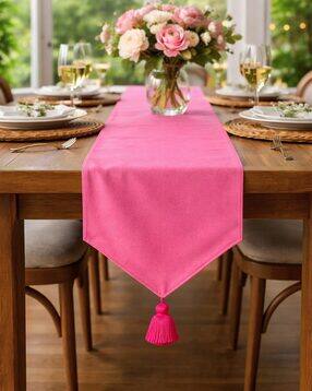 throw pillow Triangle Drop Tassels Bedside Table Runner -picture-15