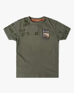 pepe jeans Boys Brand Print Regular Fit Round-Neck T-Shirt-picture-19