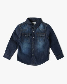 pepe jeans Boys Washed Regular Fit Shirt-picture-26