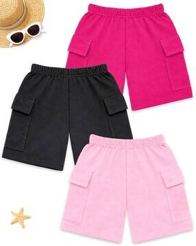 kuchipoo Girls Pack of 3 Mid-Rise Shorts-picture-27