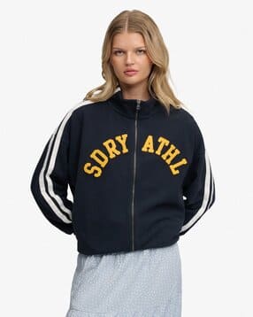 Ath Essential Applique Loose Zip-Front Track Jacket-image-2
