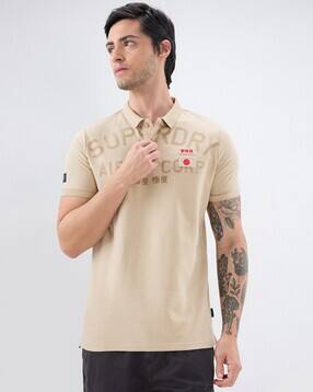 air corp print polo t-shirt