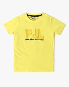 pepe jeans Boys Logo Pattern Regular Fit Round-Neck T-Shirt-picture-18