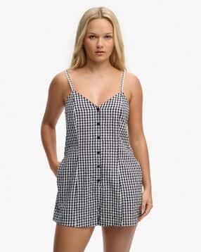 superdry Gingham Cami Playsuit-picture-26