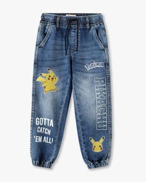 kb team spirit Boys Pokemon Print Jogger Jeans-picture-17