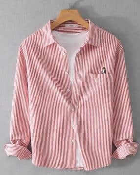 zikaraa Men Striped Regular Fit Spread-Collar Shirt-picture-39