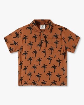 kb team spirit Boys Printed Tailored Fit Popover Shirt-picture-39
