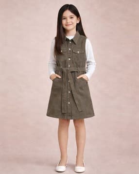 gini and jony Girls Fit & Flared Dress with Waist Belt-picture-21