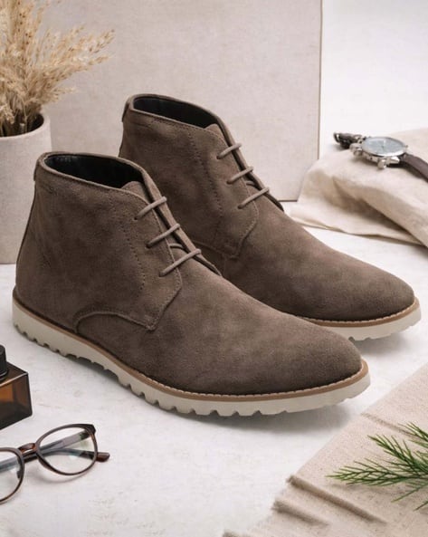 RUOSH Men Almond Toe Ankle-Length Boots