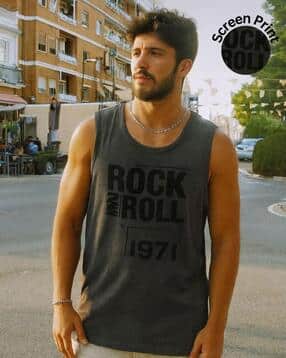 rigo Men Typographic Print Round-Neck Vest-picture-49