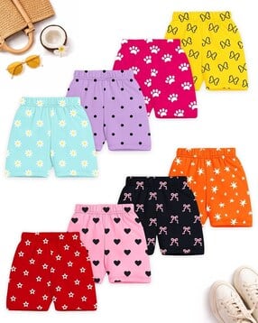 kuchipoo Girls Pack of 8 Mid-Rise Shorts-picture-39