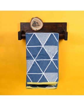 aakriti art creations Printed Wooden Towel Hanger-picture-26