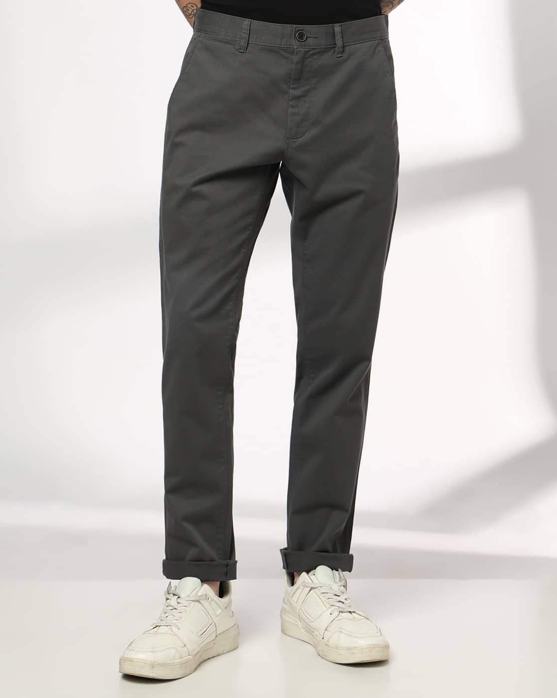 Men Slim Fit Mid-Rise Chinos