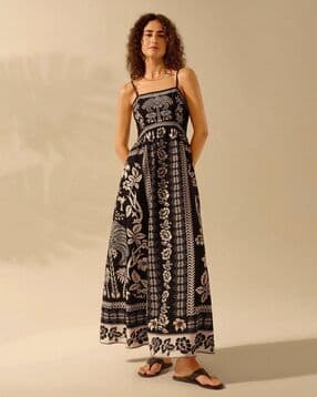 honky tonky Women Maxi Floral Fit and Flare Dress-picture-44