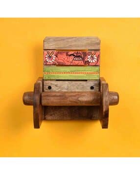 aakriti art creations Printed Wooden Towel Hanger-picture-38