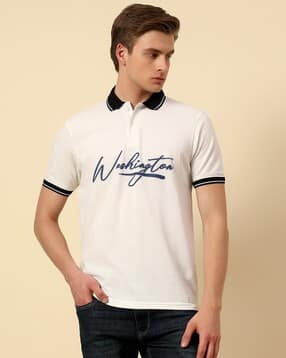 cantabil Men Printed Regular Fit Polo T-Shirt -picture-53