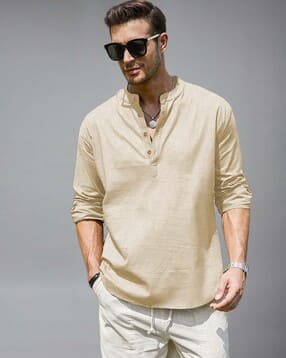 neonomad Slim Fit Cotton Short Kurta-picture-19