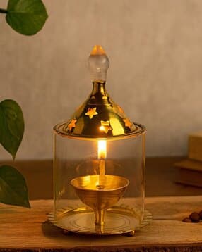 habere india Gold-Plated Akhand Diya with Lid-picture-40