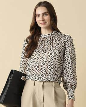 allen solly Women Printed Regular Fit Top-picture-15