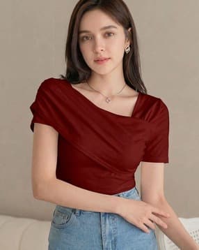 buda jeans co Women Fitted One-Shoulder Top-picture-16