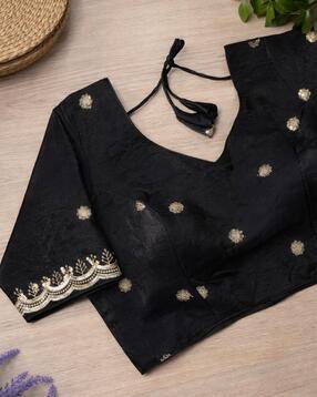 indie picks Embroidered Back Open Blouse-picture-35