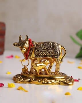 habere india Kamdhenu Cow with Calf Statue-picture-11