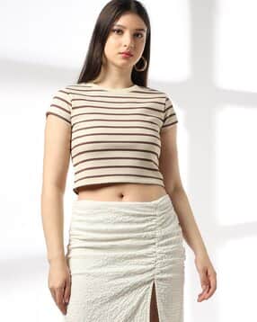 rio Women Striped Regular Fit Crew-Neck T-Shirt-picture-31