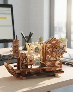 3mads Wooden Ferris Wheel Boat Showpiece-picture-13