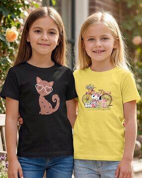 hellcat Girls Pack 2 Printed Round-Neck T-Shirt-picture-50