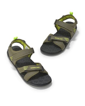 woodland Men Floater Sandals with Velcro Closure-picture-32