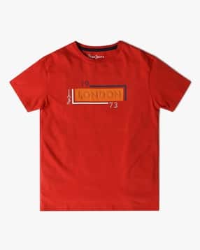 pepe jeans Boys Typographic Print Regular Fit Round-Neck T-Shirt-picture-39