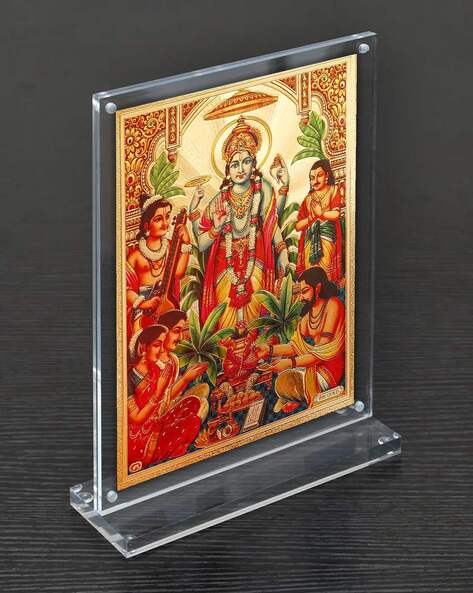Hawai Gold Plated Shree Satyanarayana Swamy Vishnu Photo