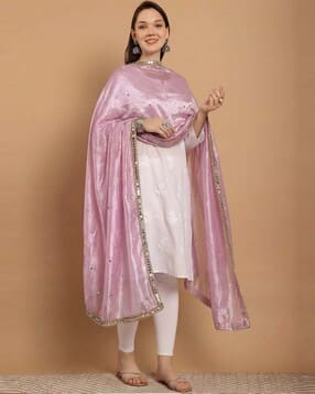 clora creation Women Embroidered Silk Dupatta -picture-16