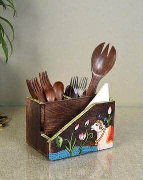 aakriti art creations Pichhwai Dhenu Cutlery Holder-picture-18
