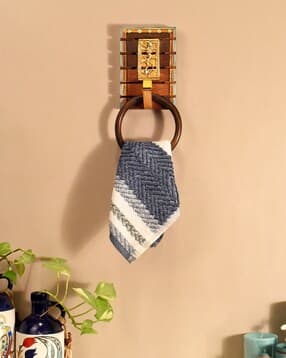 aakriti art creations Wooden Bath Towel Hanger-picture-22