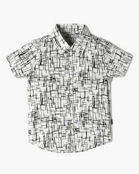 pepe jeans Boys Printed Regular Fit Cotton Shirt-picture-37