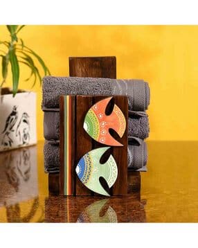 aakriti art creations Printed Wooden Towel Hanger-picture-21