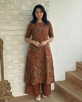 svaraa Women Printed 2-Piece Straight Kurta Set-picture-14