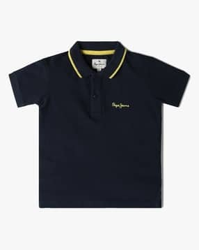 pepe jeans Boys Regular Fit Polo T-Shirt with Brand Print-picture-32
